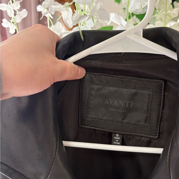 Alfani Black Women's Leather Zip-Front Jacket - Picture 3 of 7